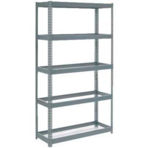 Global Equipment Extra Heavy Duty Shelving 48"W x 12"D x 72"H With 5 Shelves, No Deck, Gray 717051